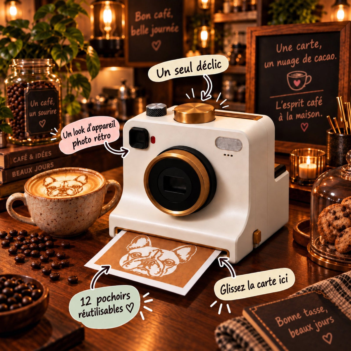 LATTECAM dans un café chaleureux
